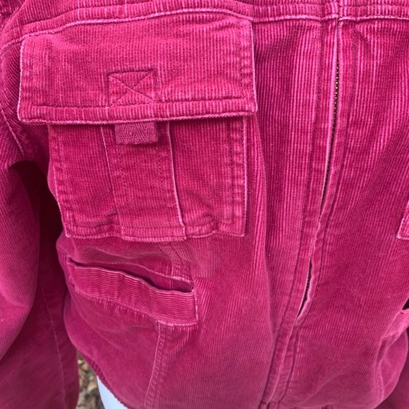AC-3998 Pink Corduroy Bomber Jacket - Picture 3 of 8